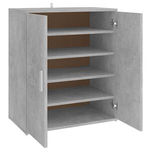 vidaXL Armoire &agrave; chaussures Gris b&eacute;ton 60x35x70 cm Bois d&rsquo;ing&eacute;nierie