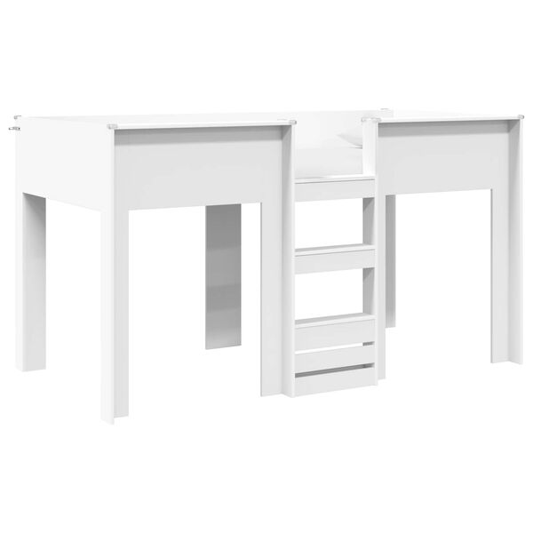 vidaXL Lit Superpos&eacute; pour Enfants Blanc 100 x 200 cm Bois d'ing&eacute;nierie