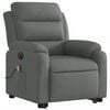 vidaXL Fauteuil inclinable de massage &eacute;lectrique Gris fonc&eacute; Tissu