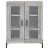 vidaXL Buffet haut Sonoma gris 69,5x34x180 cm Bois d'ing&eacute;nierie