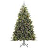 vidaXL Sapin de No&euml;l artificiel avec branches pliables et c&ocirc;nes 240 cm