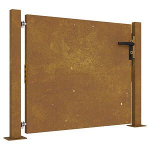 vidaXL Portail de jardin 100x100 cm en acier Corten
