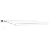 vidaXL Cadre de store manuel avec LEDs Blanc 5 &times; 3,5 m