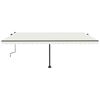 vidaXL Auvent manuel r&eacute;tractable sur pied 500x300 cm Cr&egrave;me