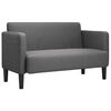 vidaXL Canap&eacute; causeuse gris fonc&eacute; 109 cm tissu velours c&ocirc;tel&eacute;