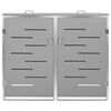 vidaXL Abri pour deux poubelles 138x77,5x112,5 cm Inox