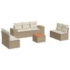 vidaXL Salon de jardin avec coussins 8 pcs beige r&eacute;sine tress&eacute;e
