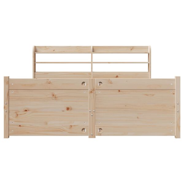 vidaXL Cadre de lit avec t&ecirc;te de lit sans matelas 140x190 cm