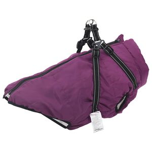 vidaXL Manteau pour chien Pourpre L44 Fleece et Polyester