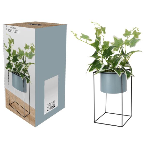 H&S Collection Plante artificielle en pot avec support en m&eacute;tal 44 cm