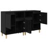 vidaXL Buffets 2 pcs Ch&ecirc;ne noir 60 x 35 x 70 cm Bois d'ing&eacute;nierie