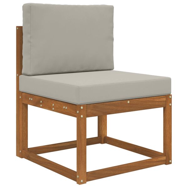 vidaXL Coussin de canap&eacute; d'ext&eacute;rieur 2 pcs Gris Polyester