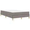 vidaXL Lit &agrave; ressorts avec matelas Taupe 120 x 200 cm tissu