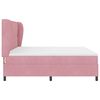 vidaXL Lit &agrave; ressorts avec matelas Rose 200 x 200 cm Polyester
