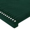 vidaXL T&ecirc;te de lit Vert fonc&eacute; 200x5x118/128 cm Velours