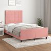 vidaXL Cadre de lit sans matelas rose 120x190 cm velours