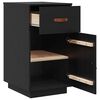 vidaXL Armoire de bureau Noir 40x50x75 cm Bois massif de pin