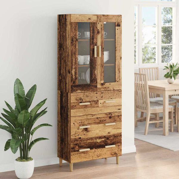 vidaXL Haut Armoire avec tiroir Bois Ancien 69,5 x 34 x 180 cm