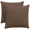 vidaXL Coussins de canapé 2 pcs Marron 50 x 50 cm tissu