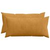 vidaXL Housse de coussin 2 pc HEERLEN Jaune 40 x 80 cm velours c&ocirc;tel&eacute;