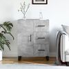 vidaXL Buffet gris b&eacute;ton 69,5x34x90 cm bois d'ing&eacute;nierie