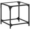 vidaXL Table basse avec dessus en verre transparent 40x40x40 cm acier