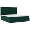 vidaXL Cadre de lit ottoman avec matelas vert fonc&eacute; 160x200 cm velours