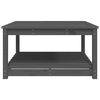 vidaXL Table de jardin gris 82,5x82,5x45 cm bois massif de pin