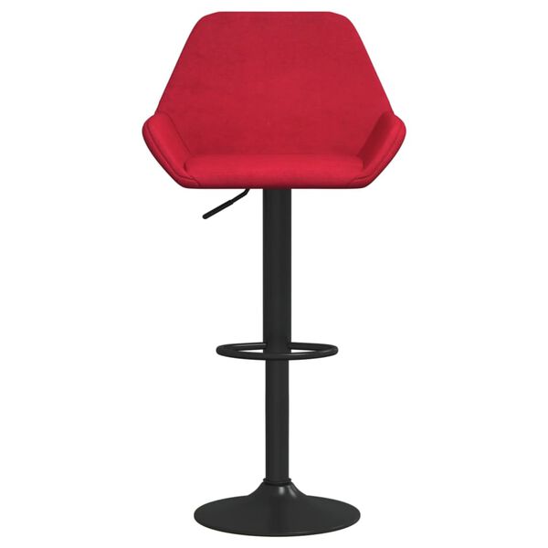 vidaXL Tabourets de bar lot de 2 rouge bordeaux velours