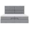 VidaXL Cadre de lit ottoman et matelas gris clair 200x200cm tissu