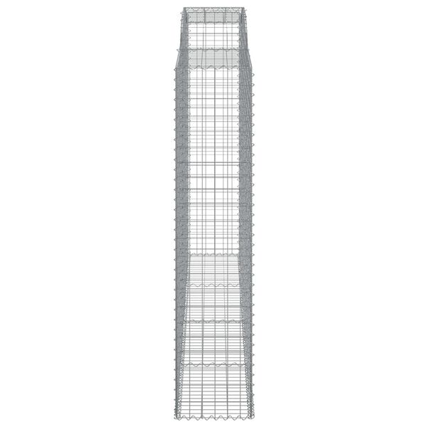 vidaXL Panier de gabions arqu&eacute; 300x50x220/240 cm Fer galvanis&eacute;