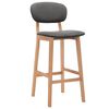 vidaXL Tabourets de bar lot de 2 gris foncé tissu