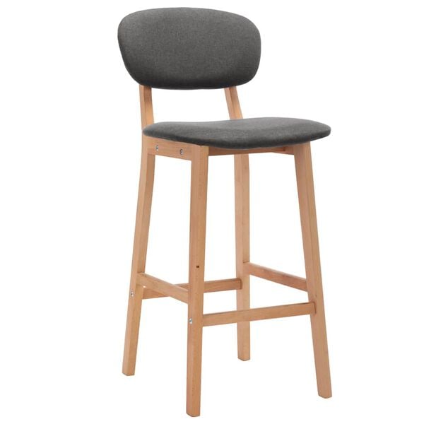 vidaXL Tabourets de bar lot de 2 gris foncé tissu