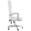 vidaXL Fauteuil de massage inclinable de bureau Blanc Similicuir