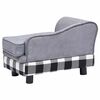 vidaXL Canapé pour chien Gris 57x34x36 cm Peluche