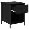 vidaXL Cabinet de chevet Ch&ecirc;ne noir 40 x 42 x 50 cm Bois d'ing&eacute;nierie