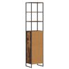 vidaXL Cabinet de salle de bain avec porte Ch&ecirc;ne Fum&eacute; 40 x 30 x 180 cm