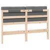 vidaXL T&ecirc;te de lit capitonn&eacute;e Marron et gris clair 150 cm Pin massif