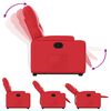 vidaXL Fauteuil inclinable Rouge Similicuir
