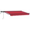 vidaXL Cadre de store manuel avec LEDs Rouge et Anthracite 3,5 x 2,5 m