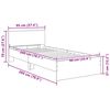 vidaXL Cadre de lit Ch&ecirc;ne artisanal 90 x 200 cm Bois d'ing&eacute;nierie