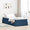 vidaXL Lit avec rangement et matelas Bleu 90 x 200 cm Polyester