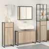 vidaXL Ensemble de mobilier de salle de bain avec tiroir Ch&ecirc;ne Sonoma