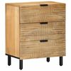vidaXL Table de chevet marron 50x33x60 cm bois de manguier massif