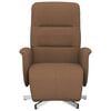 vidaXL Fauteuil inclinable avec repose-pieds marron tissu