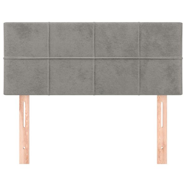 vidaXL Tête de lit Gris clair 90x5x78/88 cm Velours