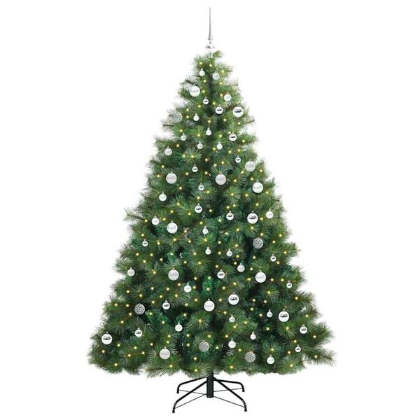 vidaXL Sapin de Noël artificiel avec 300 LED Vert 210 cm PE et PVC