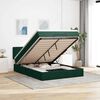 vidaXL Cadre de lit ottoman avec matelas vert fonc&eacute; 140x200 cm velours