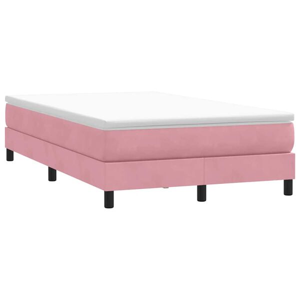 vidaXL Sommier &agrave; lattes de lit sans matelas rose 120x220 cm velours
