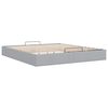 vidaXL Cadre de lit ottoman sans matelas gris clair 160x200 cm tissu